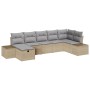 Juego de sofá de jardín de 7 piezas con cojines Beige Ratán Sintético de , Sofás de exterior - Ref: Foro24-3360731, Precio: 5...
