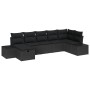 Juego de sofá de jardín de 7 piezas con cojines ratán poliratan negro de , Sofás de exterior - Ref: Foro24-3360734, Precio: 4...
