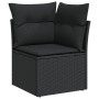 Conjunto de Sofá de Jardín de 8 Piezas con Cojines Negro de Ratán de , Sofás de exterior - Ref: Foro24-3360744, Precio: 540,0...