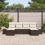 Set de Sofás de Jardín de 6 Piezas con Cojines Marrón Poliratán | Foro24.es | Tu tienda online para hogar, jardín y más Foro24.es