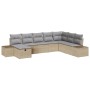 Juego de Sofás de Jardín de 8 Piezas con Cojines Beige de Polirratán de , Sofás de exterior - Ref: Foro24-3360761, Precio: 56...