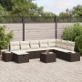 Juego de Sofá de Jardín de 9 Piezas con Cojines Marrón Rattan de Polietileno | Foro24.es | Tu tienda online para hogar, jardín y más Foro24.es