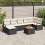 Set de Sofá de Jardín  de 8 Piezas con Cojines Negro Ratán, Sofá de Jardín de 2 Plazas  con Almacenamiento y Cojines Negro Ratán | Foro24.es | Tu tienda online para hogar, jardín y más Foro24.es