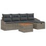 Conjunto de Sofás de Jardín de 6 Piezas con Cojines de Rattan Gris de , Sofás de exterior - Ref: Foro24-3360891, Precio: 382,...