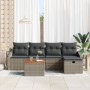 Conjunto de Sofás de Jardín de 6 Piezas con Cojines de Rattan Gris de , Sofás de exterior - Ref: Foro24-3360891, Precio: 382,...