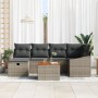Conjunto de Sofá de Jardín de 7 Piezas con Cojines Gris Ratán Sintético de , Sofás de exterior - Ref: Foro24-3360898, Precio:...