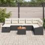 Conjunto de Sofá de Jardín de 9 Piezas con Cojines de Poliratán Negro | Foro24.es | Tu tienda online para hogar, jardín y más Foro24.es