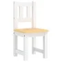 Mesa y silla infantil 3 pzas MDF blanco y beige de vidaXL, muebles para bebés y niños pequeños - Ref: Foro24-10410, Precio: 8...