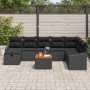Conjunto de sofá de jardín de 9 piezas con cojines de ratán sintético negro de , Sofás de exterior - Ref: Foro24-3360915, Pre...