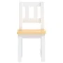 Mesa y silla infantil 3 pzas MDF blanco y beige de vidaXL, muebles para bebés y niños pequeños - Ref: Foro24-10410, Precio: 8...