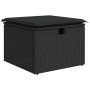 Conjunto de sofá de jardín de 6 piezas con cojines en ratán poli negro de , Sofás de exterior - Ref: Foro24-3360922, Precio: ...