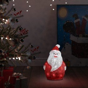 Figura de Papá Noel de acrílico navideño LED 28 cm en Decoración Festiva y Estacional | Comprar online en Foru.es