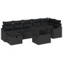 Juego de Sofás de Jardín de 8 Piezas con Cojines Negro Poliratán de , Sofás de exterior - Ref: Foro24-3361182, Precio: 569,33...