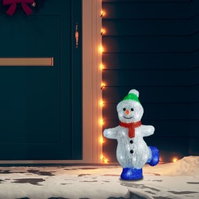 Figura de muñeco de nieve de acrílico navideño LED 30 cm en Decoración Festiva y Estacional | Comprar online en Foru.es