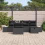 Conjunto de Sofá de Jardín de 6 Piezas con Cojines Negro Poliratán de , Sofás de exterior - Ref: Foro24-3361202, Precio: 466,...