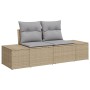 Juego de Sofás de Jardín de 7 Piezas con Cojines Beige Poliratán de , Sofás de exterior - Ref: Foro24-3361209, Precio: 555,97...