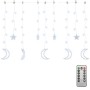 Luces estrella y luna 138 LEDs blanco frío con control remoto en Decoración Festiva y Estacional | Comprar online en Foru.es