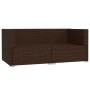 Sofá de 2 plazas con cojines ratán sintético marrón de vidaXL, Conjuntos de jardín - Ref: Foro24-317498, Precio: 191,53 €, De...
