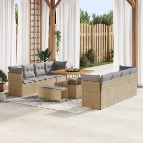 Comprar Juego Sofá Jardín 11 Piezas Cojines Beige