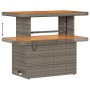 Conjunto de sofá de jardín de 10 piezas con cojines gris de ratán sintético y acacia de , Sofás de exterior - Ref: Foro24-336...