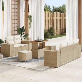 Comprar Juego de Sofá de Jardín Beige de 8 Piezas