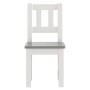 Mesa y sillas infantiles 3 piezas MDF blanco y gris de vidaXL, muebles para bebés y niños pequeños - Ref: Foro24-10409, Preci...