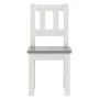 Mesa y sillas infantiles 3 piezas MDF blanco y gris de vidaXL, muebles para bebés y niños pequeños - Ref: Foro24-10409, Preci...