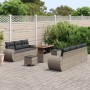 Juego de Sofá de Jardín de 10 piezas con Cojines Gris, Juego de Comedor de Jardín de 3 Piezas con Cojines Gris de , Sofás de ...