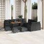 Juego de Sofá de Jardín de 13 Piezas con Cojines de Ratan Sintético Negro y Acacia de , Sofás de exterior - Ref: Foro24-33645...