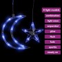 Luces estrella y luna 345 LEDs azul con control remoto en Decoración Festiva y Estacional | Comprar online en Foru.es