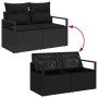 Conjunto de Sofá de Jardín de 13 Piezas con Cojines Negro Poliratán Acacia de , Sofás de exterior - Ref: Foro24-3364529, Prec...