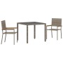 Set de Comedor de Jardín  de 3 Piezas Gris Poliratán, Sillas de Jardín apilables  con Cojines 2 pcs Gris Poliratán | Foro24.es | Tu tienda online para hogar, jardín y más Foro24.es