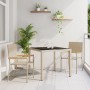 Juego de Comedor de Jardín 3 Piezas Beige Poliratán, Sillas de Jardín Apilables con Cojines 2 pcs Beige Poliratán de , Sillas...