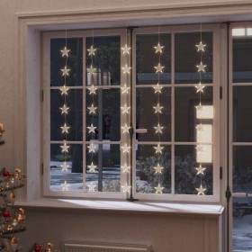 Cortina de luces estrellas 200 LEDs blanco cálido 8 funciones en Decoración Festiva y Estacional | Comprar online en Foru.es
