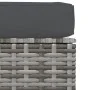Garden footstool with gray synthetic rattan cushion 70x70x30 cm by vidaXL, Modular outdoor sofas - Ref: Foro24-317514, Price:...