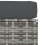 Reposapiés de jardín con cojín ratán sintético gris 70x70x30 cm de vidaXL, Sofás modulares de exterior - Ref: Foro24-317514, ...