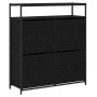 Zapatero con 4 Cajones Plegables Negro Roble 100x34x112 cm | Foro24.es | Tu tienda online para hogar, jardín y más Foro24.es