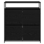 Zapatero con 4 Cajones Plegables Negro Roble 100x34x112 cm | Foro24.es | Tu tienda online para hogar, jardín y más Foro24.es