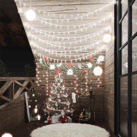 Guirnalda de luces globos 8 funciones 200 LED blanco frío 20 m en Decoración Festiva y Estacional | Comprar online en Foru.es