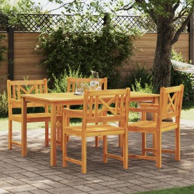 Set de Comedor de Jardín de 5 Piezas de Madera Maciza de Acacia de , Mesas de jardín - Ref: Foro24-3375652, Precio: 491,04 €,...
