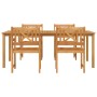 Set de Comedor de Jardín de 5 Piezas de Madera Maciza de Acacia de , Mesas de jardín - Ref: Foro24-3375652, Precio: 491,04 €,...