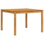 Conjunto de Comedor de Jardín de 5 Piezas de Madera Maciza de Acacia, Sillas de Jardín 2 pcs de Madera Maciza de Acacia de , ...