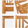 Conjunto de Comedor de Jardín de 5 Piezas de Madera Maciza de Acacia, Sillas de Jardín 2 pcs de Madera Maciza de Acacia de , ...