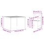 Conjunto de Comedor de Jardín de 5 Piezas de Madera Maciza de Acacia, Sillas de Jardín 2 pcs de Madera Maciza de Acacia de , ...