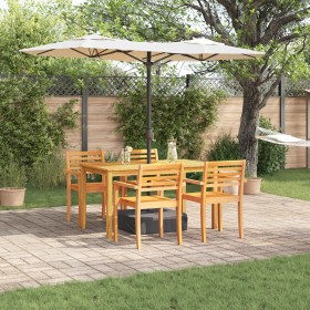 Juego de Comedor para Jardín de 7 Piezas en Madera Sólida de Acacia de , Mesas de jardín - Ref: Foro24-3375666, Precio: 527,2...