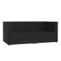 Sofá de 2 plazas con cojines ratán sintético negro de vidaXL, Conjuntos de jardín - Ref: Foro24-317520, Precio: 190,78 €, Des...