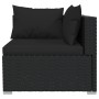Sofá de 2 plazas con cojines ratán sintético negro de vidaXL, Conjuntos de jardín - Ref: Foro24-317520, Precio: 190,78 €, Des...