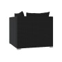 Sofá de 2 plazas con cojines ratán sintético negro de vidaXL, Conjuntos de jardín - Ref: Foro24-317520, Precio: 190,78 €, Des...