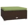 Gartenhocker und Kissen aus braunem synthetischem Rattan 70x70x30 cm von vidaXL, Modulare Sofas für den Außenbereich - Ref: F...