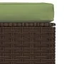 Gartenhocker und Kissen aus braunem synthetischem Rattan 70x70x30 cm von vidaXL, Modulare Sofas für den Außenbereich - Ref: F...
